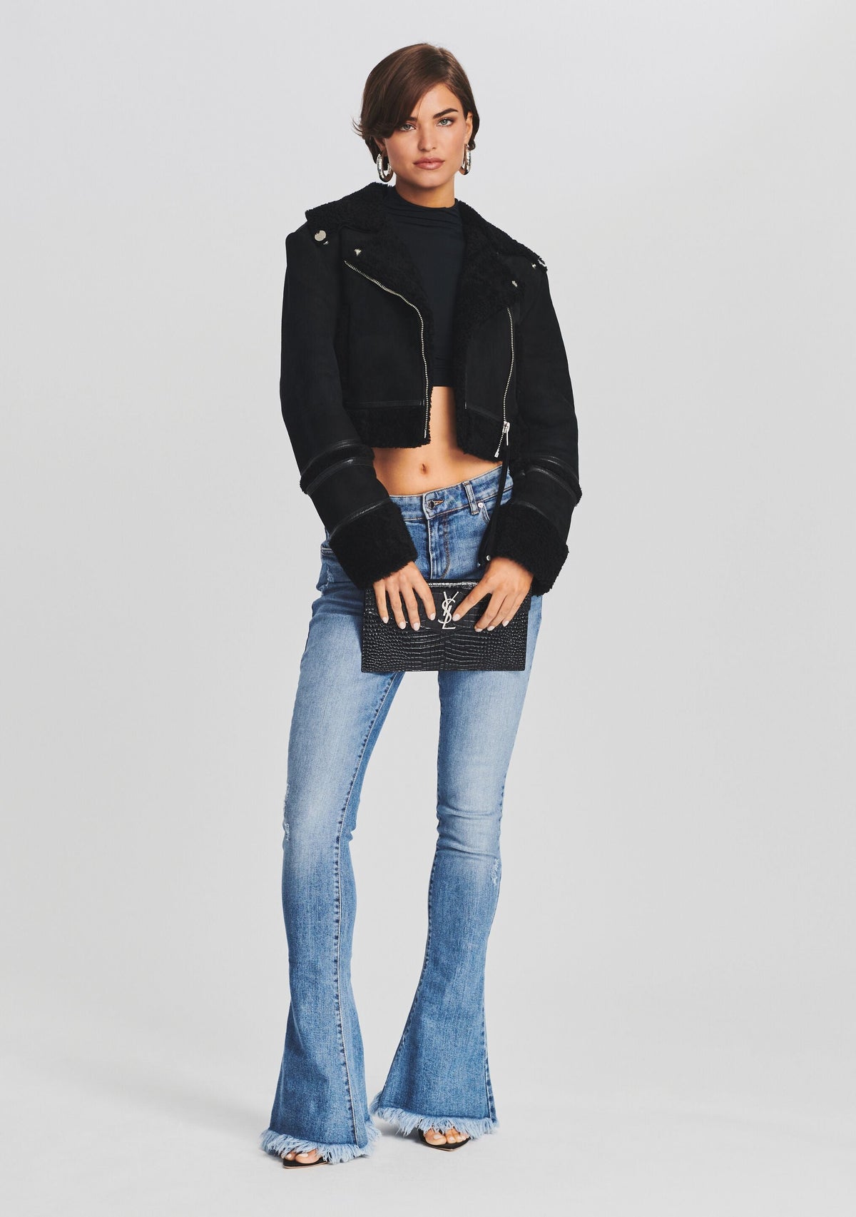 Henley Leather Jacket by retrofête in Black, product image 2
