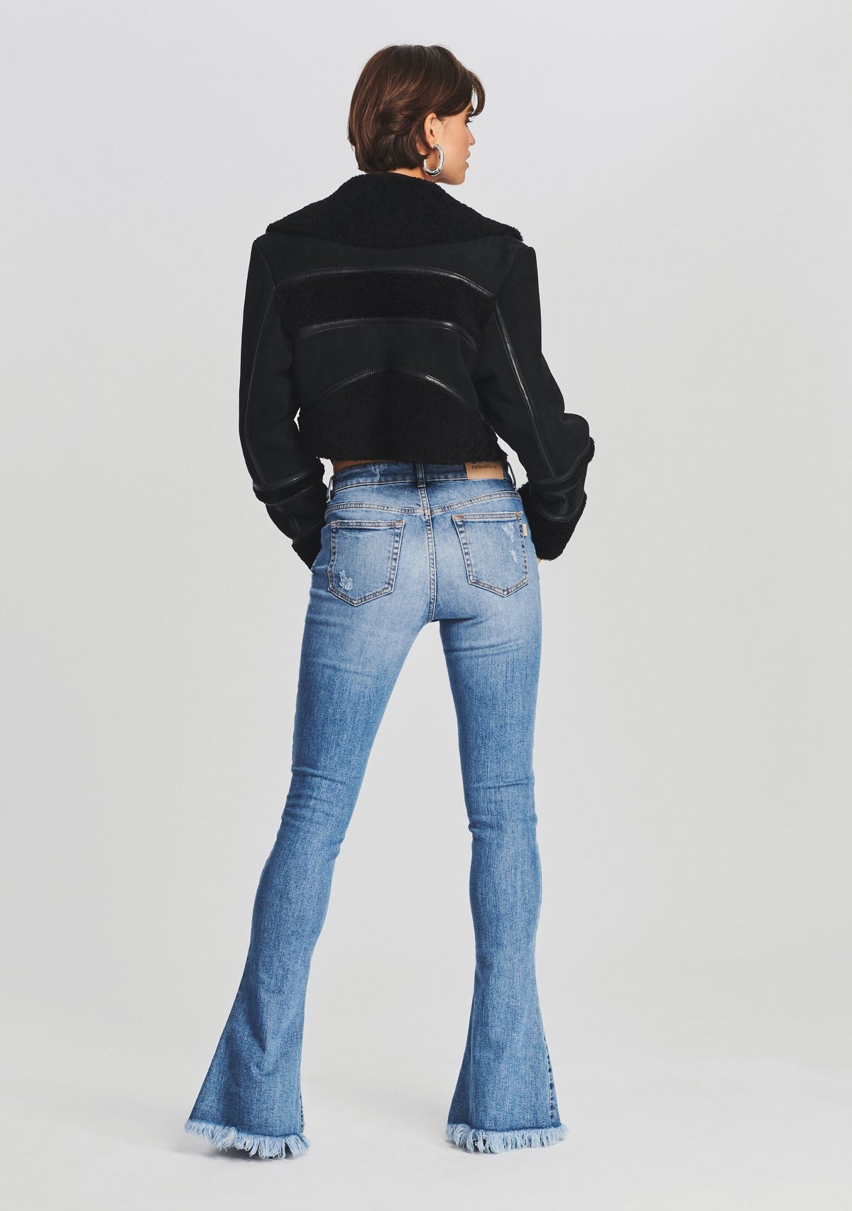 Henley Leather Jacket by retrofête in Black, product image 4
