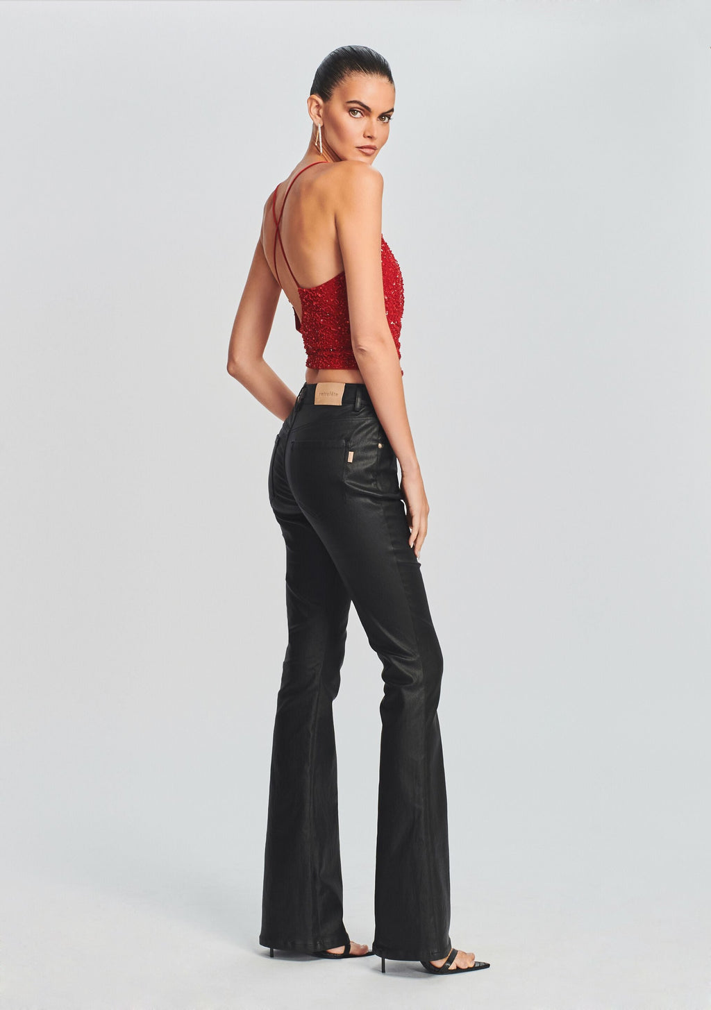 Michal Sequin Top by retrofête in Red, product image 3