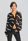 Campbell Top by retrofête in Shiny Silver Zebra, product image 1