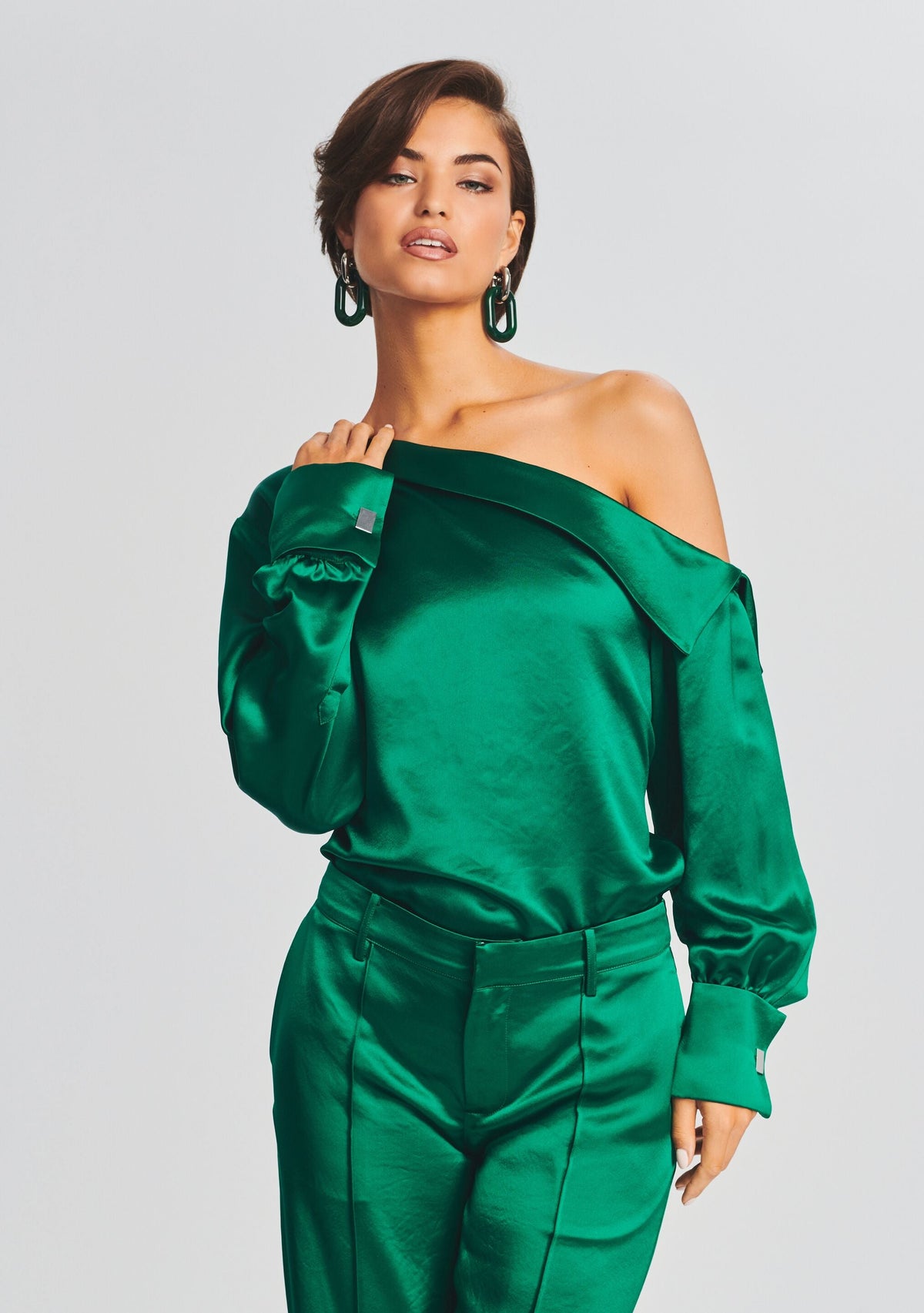 Josette Top by retrofête in Emerald, product image 1