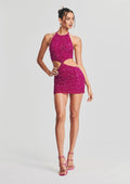 Kyra Sequin Dress by retrofête in Ruby Pink, product image 1