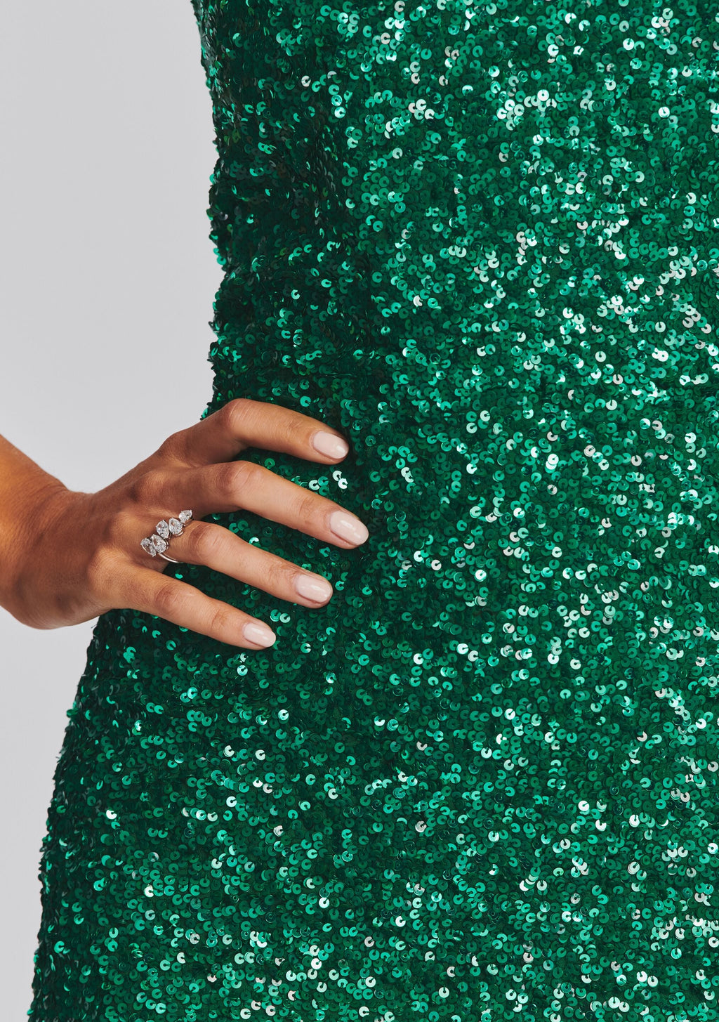 Heather Sequin Dress by retrofête in Emerald, product image 2