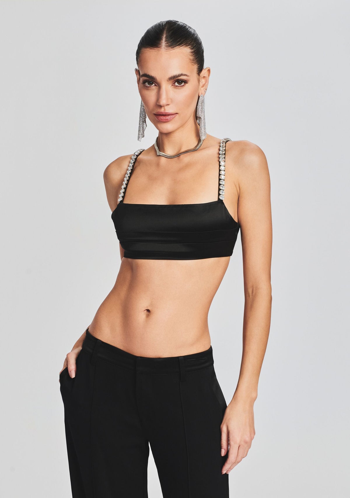 Zeke Bra by retrofête in Black/Crystal, product image 1