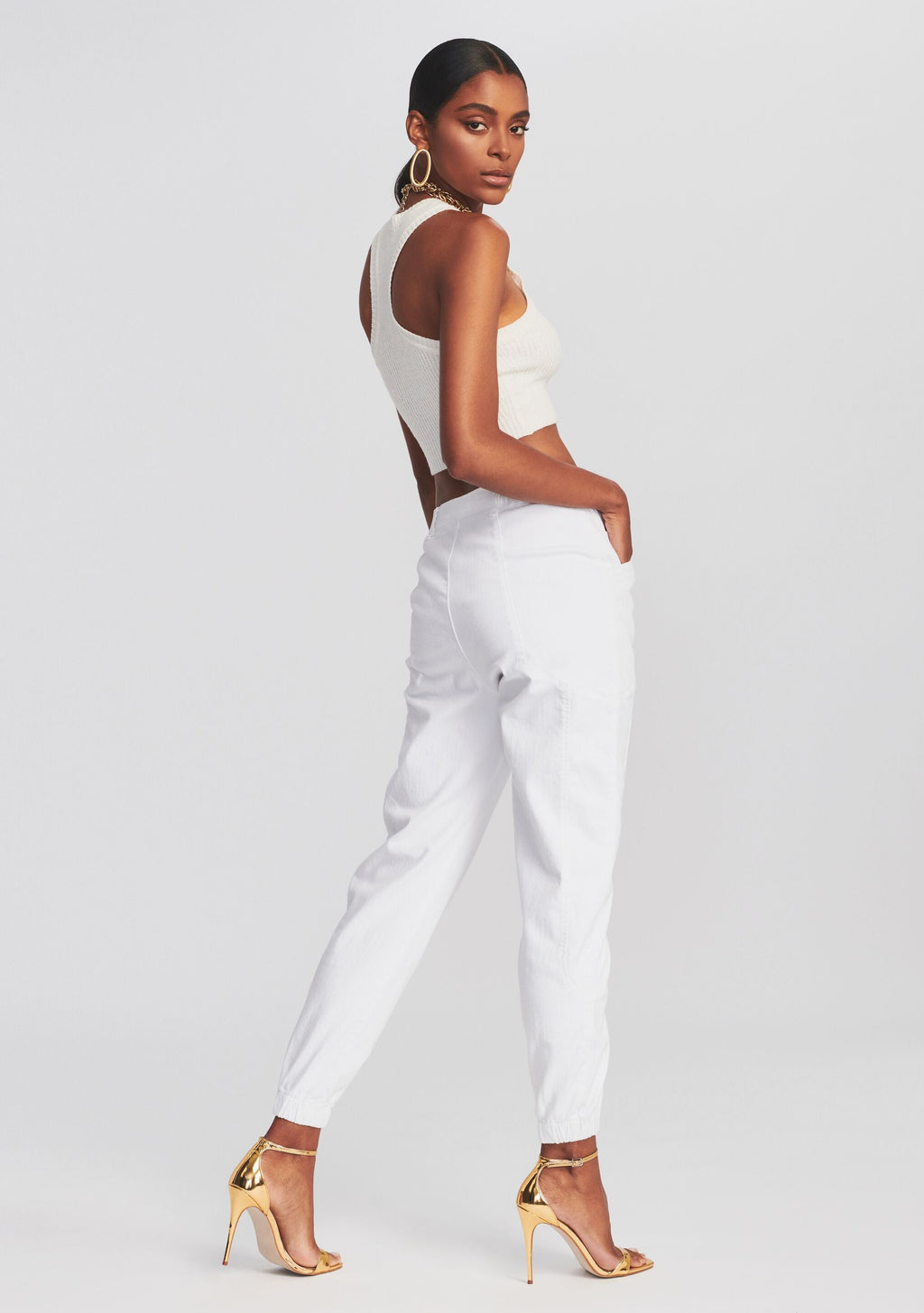 Myla Pant by retrofête in Optic White, product image 4
