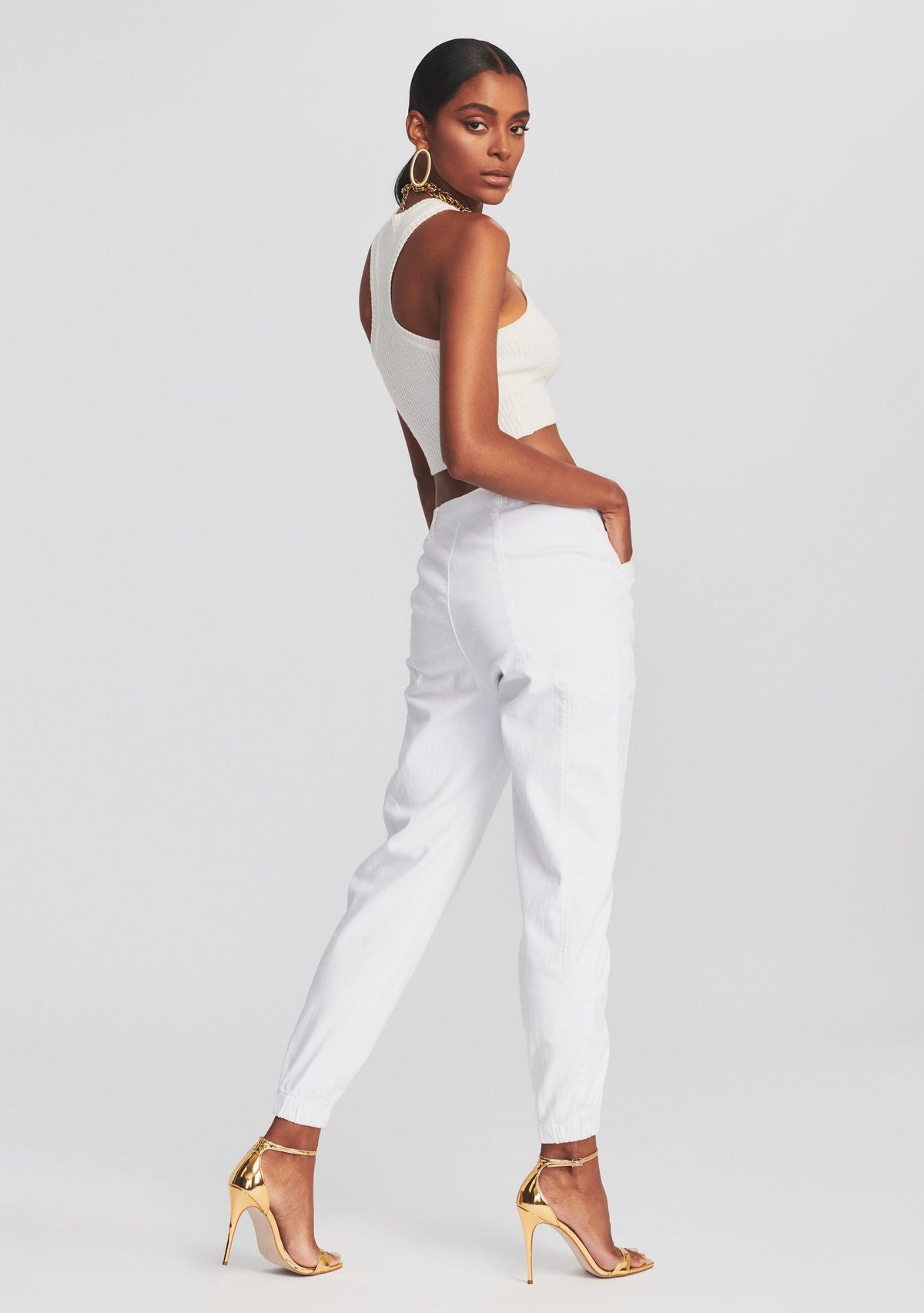 Myla Pant by retrofête in Optic White, product image 4