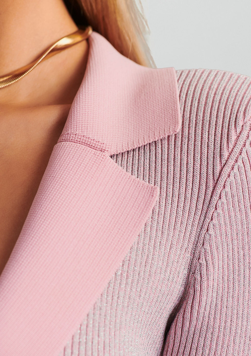 Mimi Rib Knit Dress by retrofête in Pink Marshmallow, product image 7