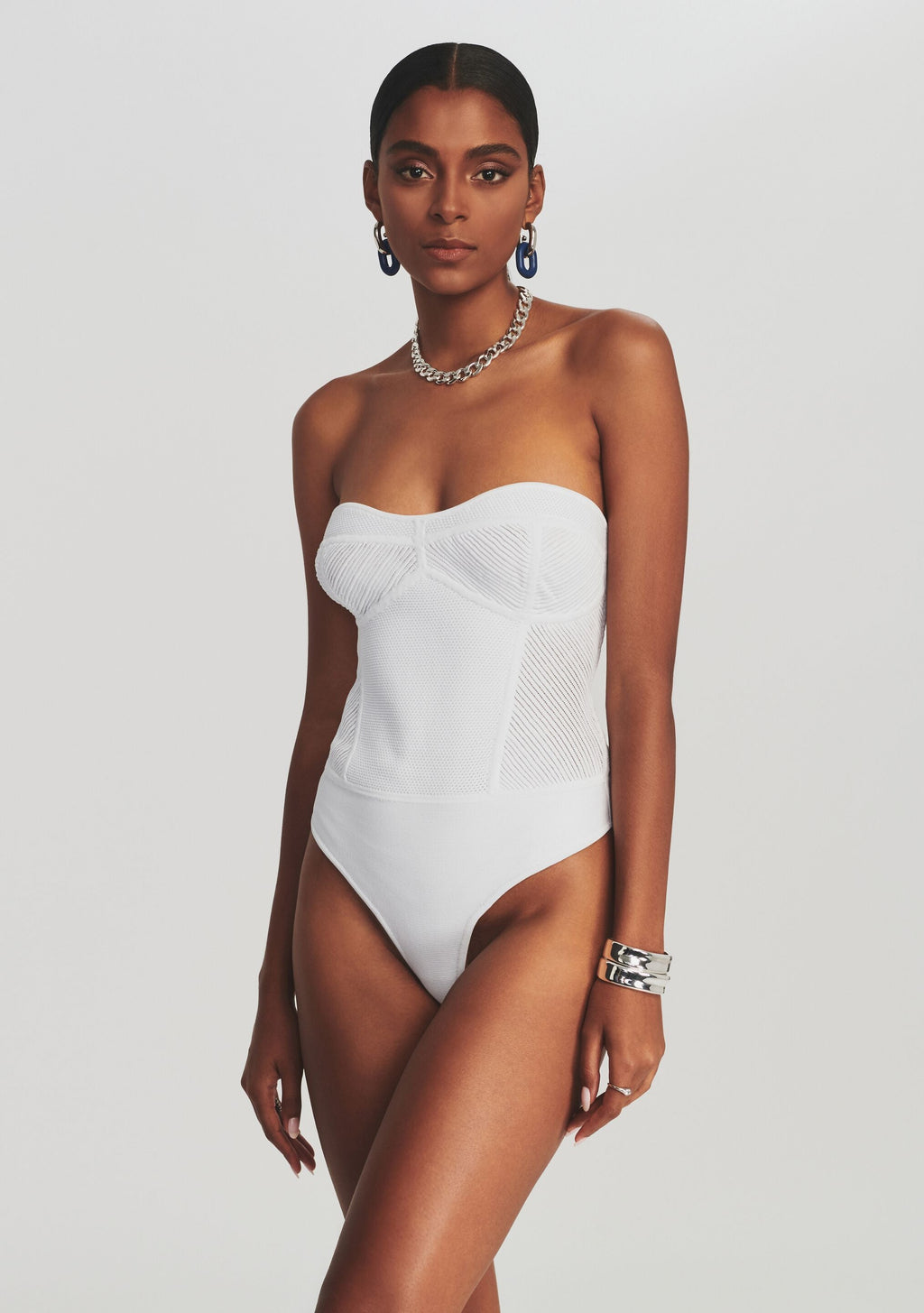 Lena Bodysuit by retrofête in White, product image 5