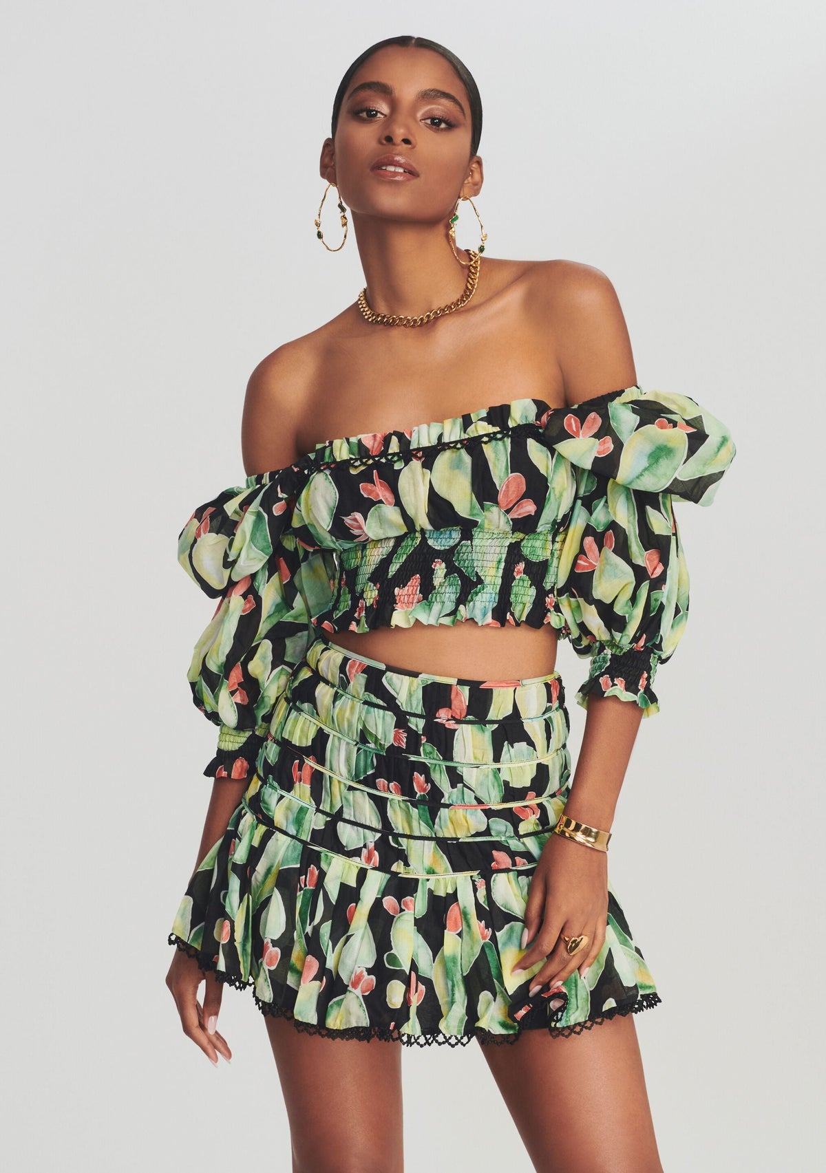 Brisa Top by Charo Ruiz in Black Print, product image 5