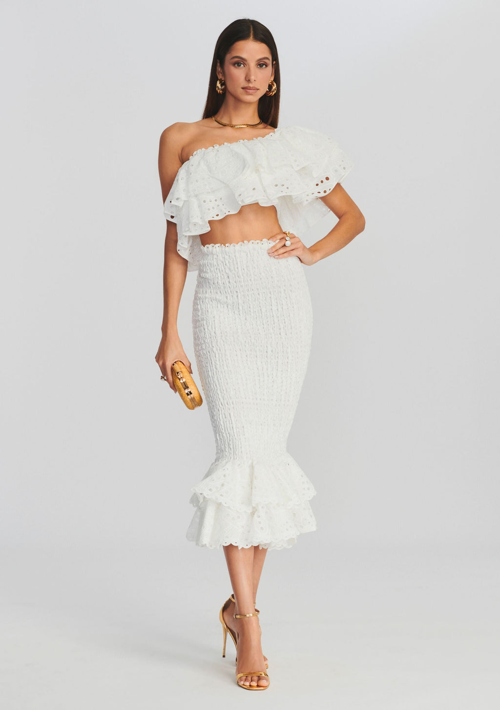Lilliana Long Skirt by Charo Ruiz in White, product image 2