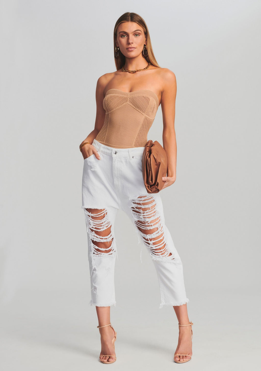 Lena Bodysuit by retrofête in Nude, product image 3