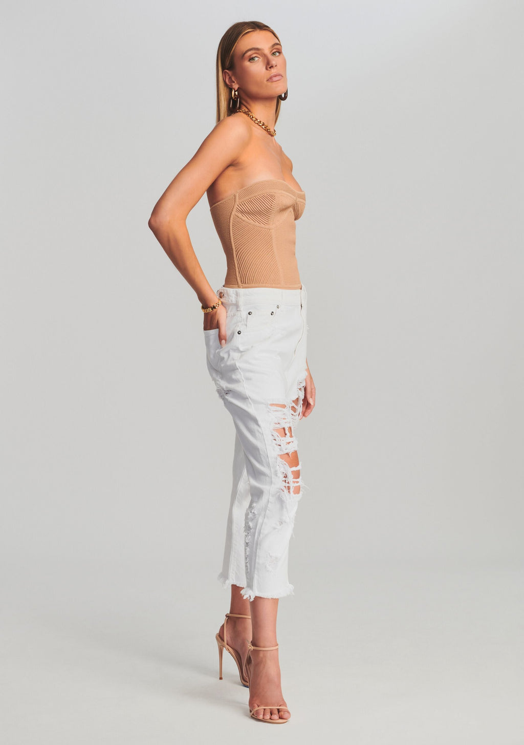 Lena Bodysuit by retrofête in Nude, product image 4