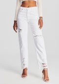 Maggie Mid Rise Jean by SEROYA in Optic White, product image 1