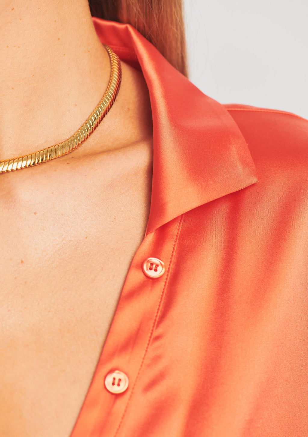 Sana Silk Dress by retrofête in Hot Coral, product image 2