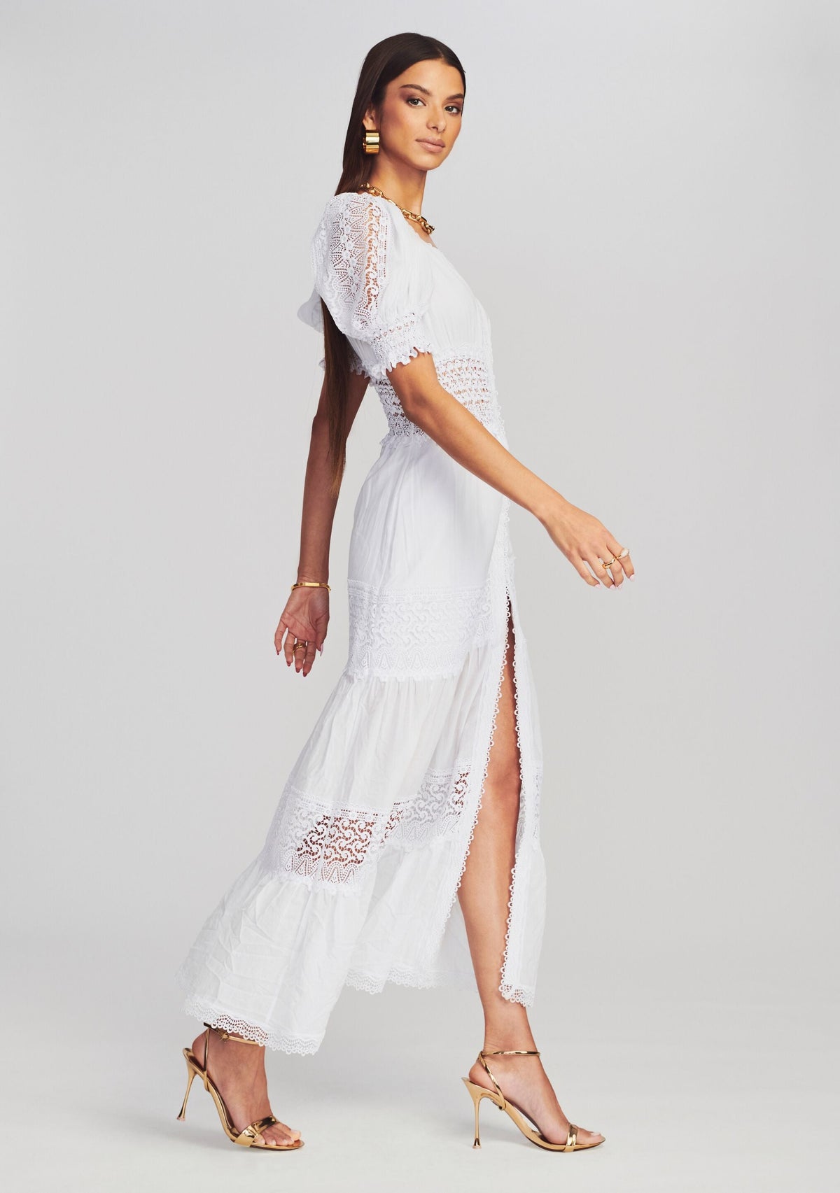Clemence Long Dress by Charo Ruiz in White, product image 4