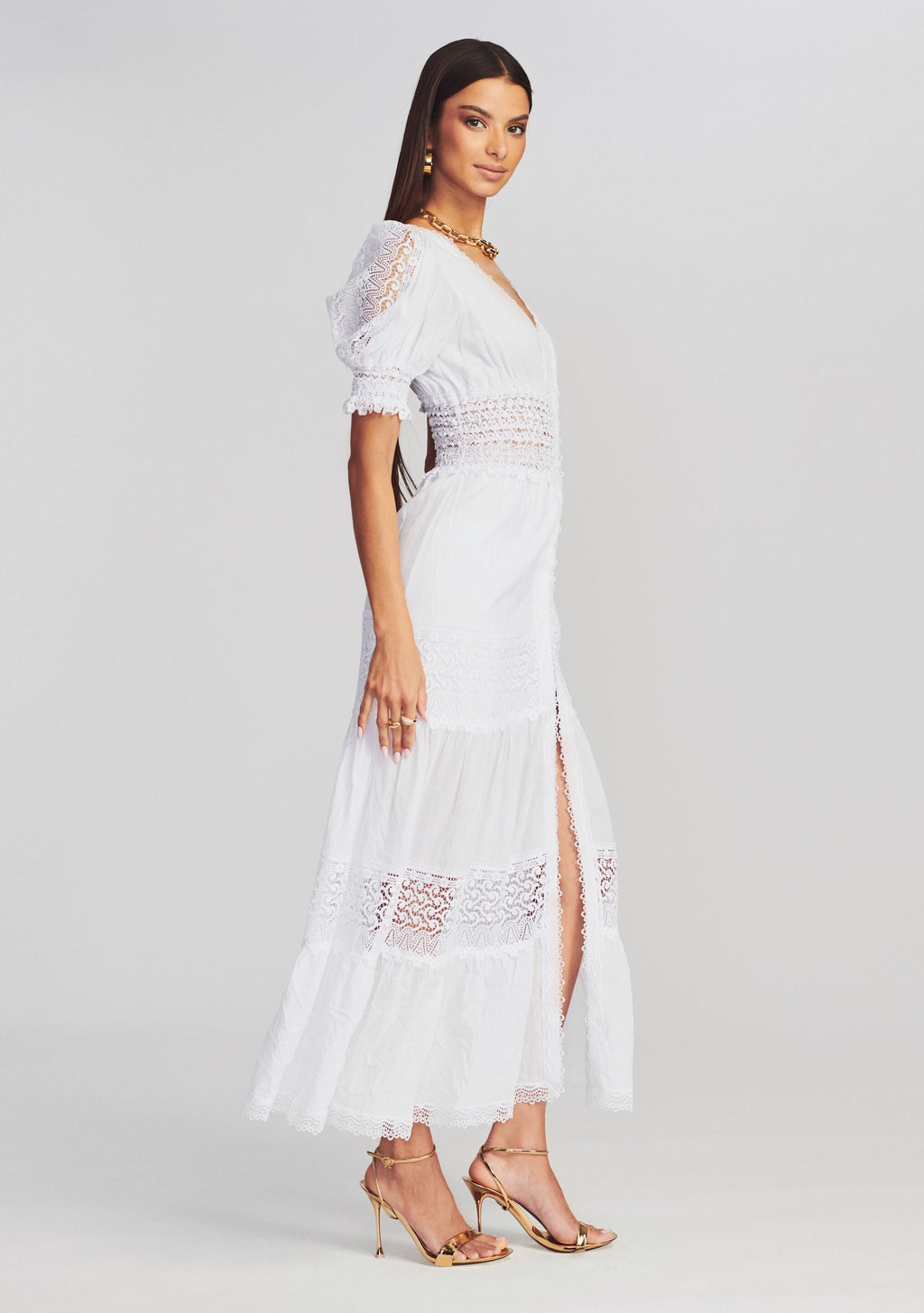 Clemence Long Dress by Charo Ruiz in White, product image 2