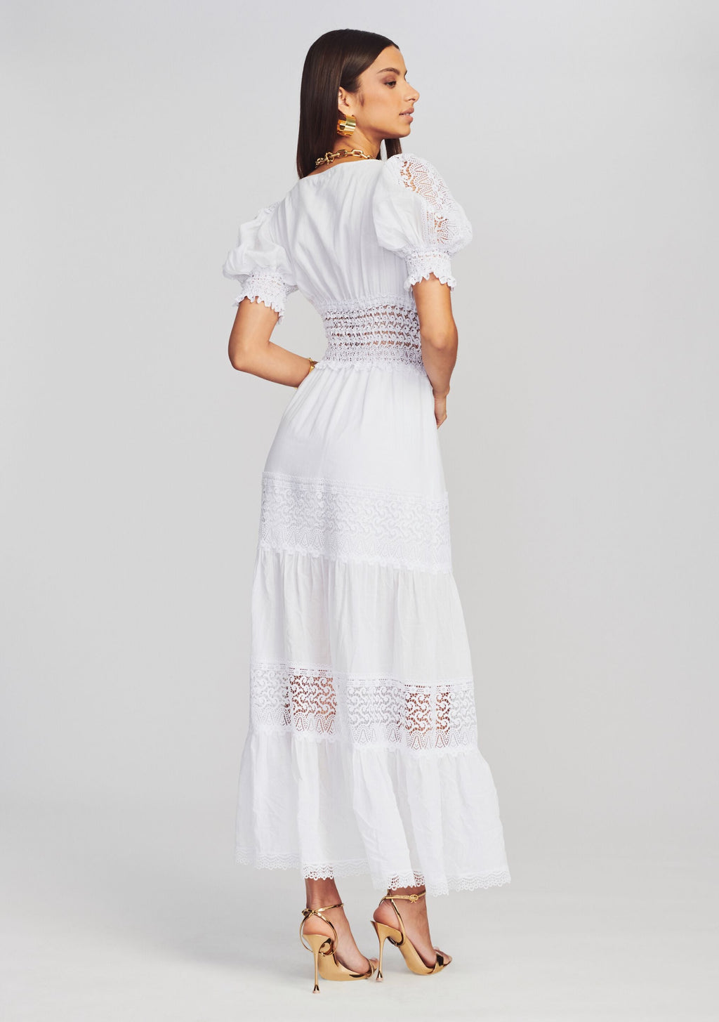 Clemence Long Dress by Charo Ruiz in White, product image 3