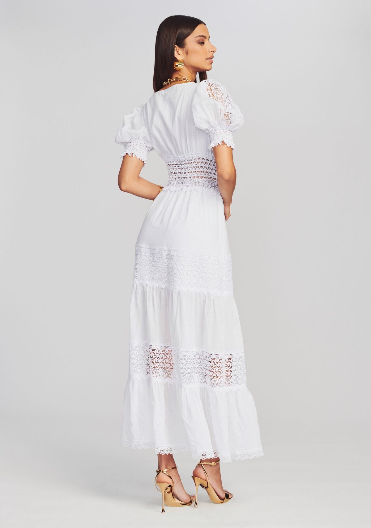 Clemence Long Dress by Charo Ruiz in White, product image 3