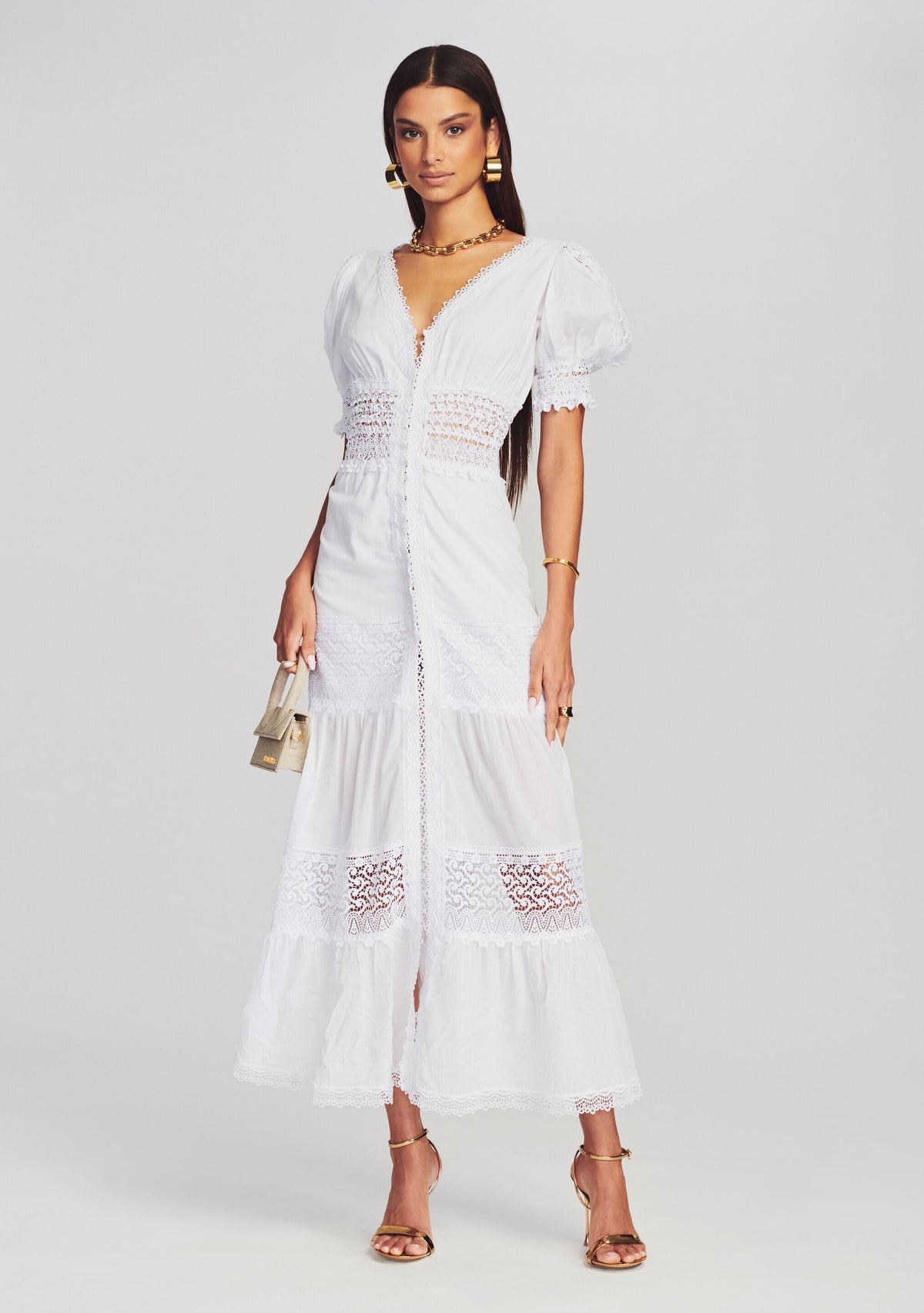 Clemence Long Dress by Charo Ruiz in White, product image 1