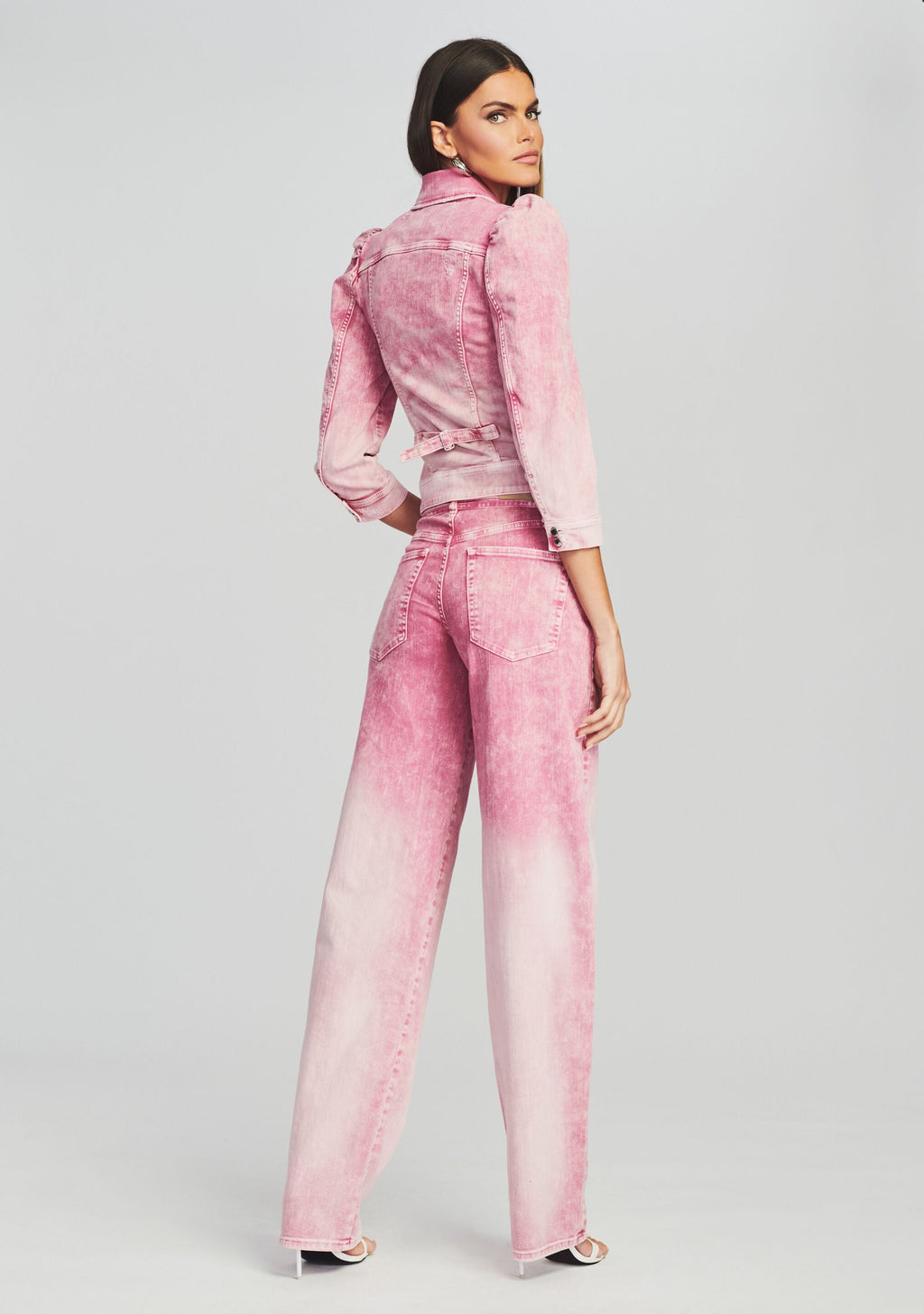 Ada Denim Jacket by retrofête in Pink Sorbet, product image 4