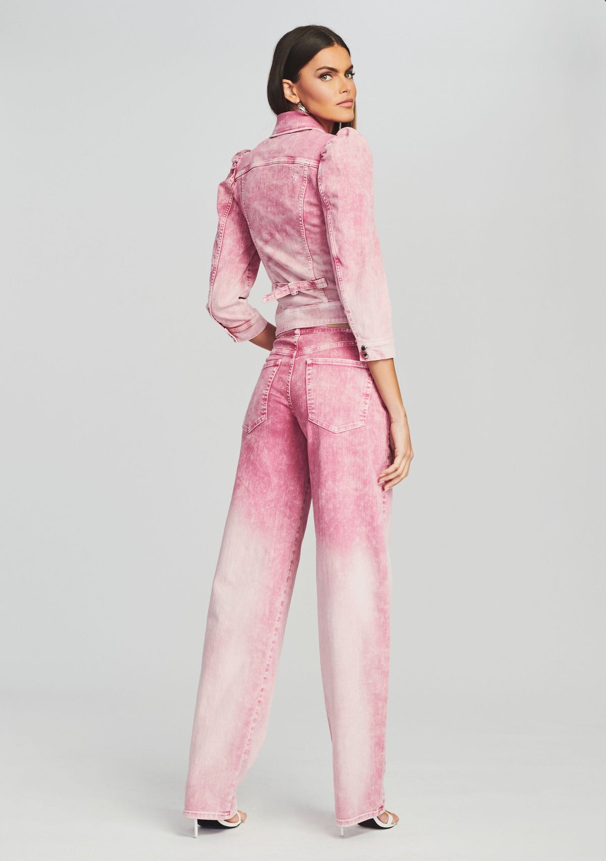 Ada Denim Jacket by retrofête in Pink Sorbet, product image 4