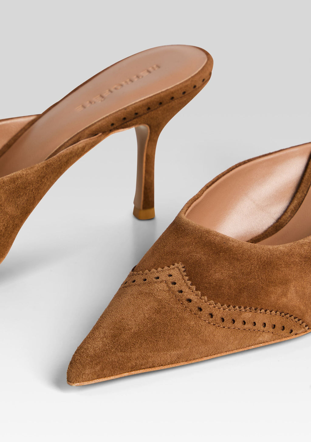 Daphne Suede Mule by retrofête in Cognac, product image 3