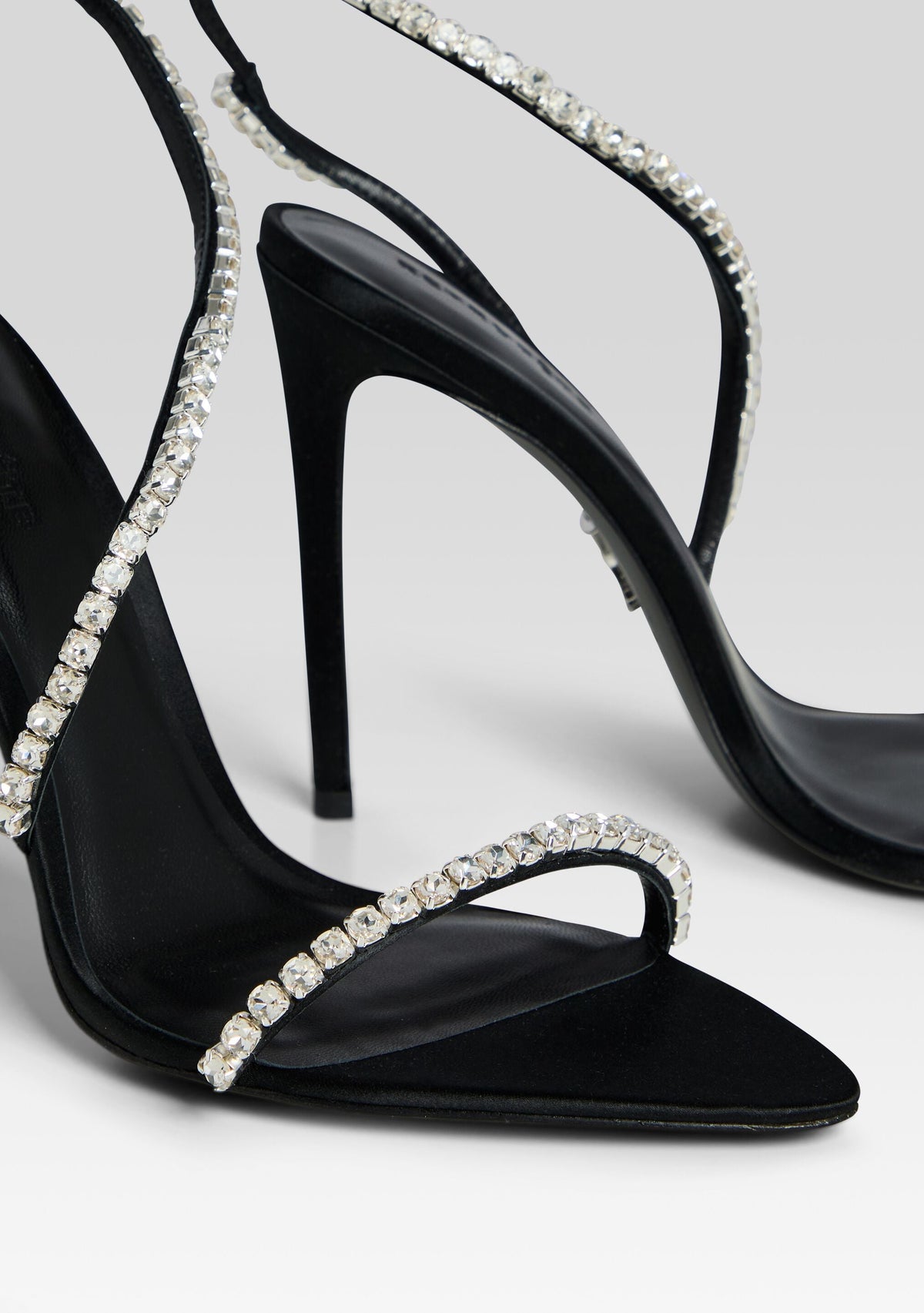 Erminia Embellished Sandal by retrofête in Black/Crystal, product image 4