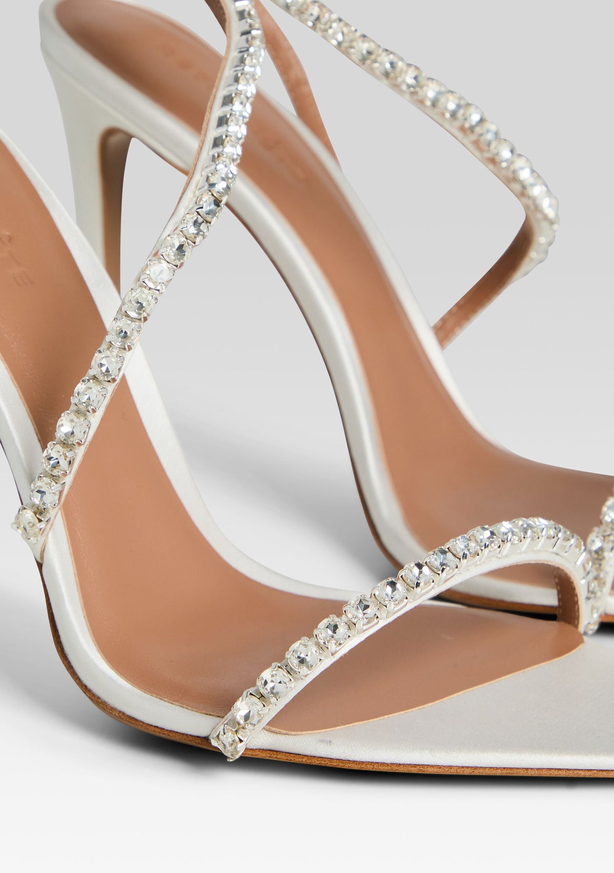 Erminia Embellished Sandal by retrofête in White/Crystal, product image 3