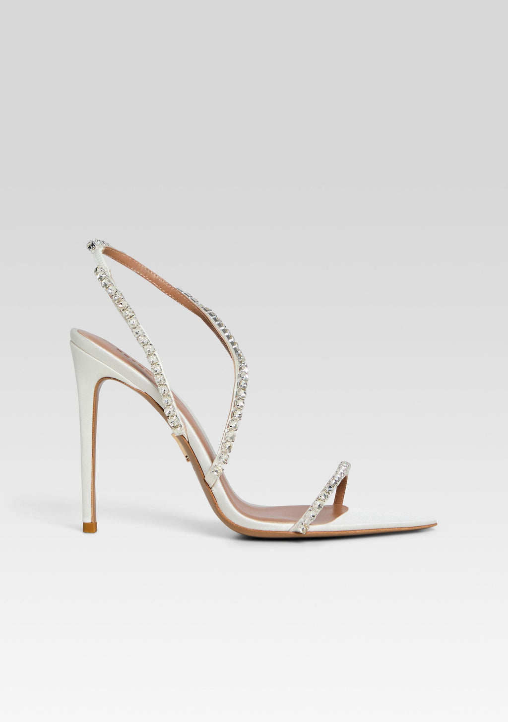 Erminia Embellished Sandal by retrofête in White/Crystal, product image 1