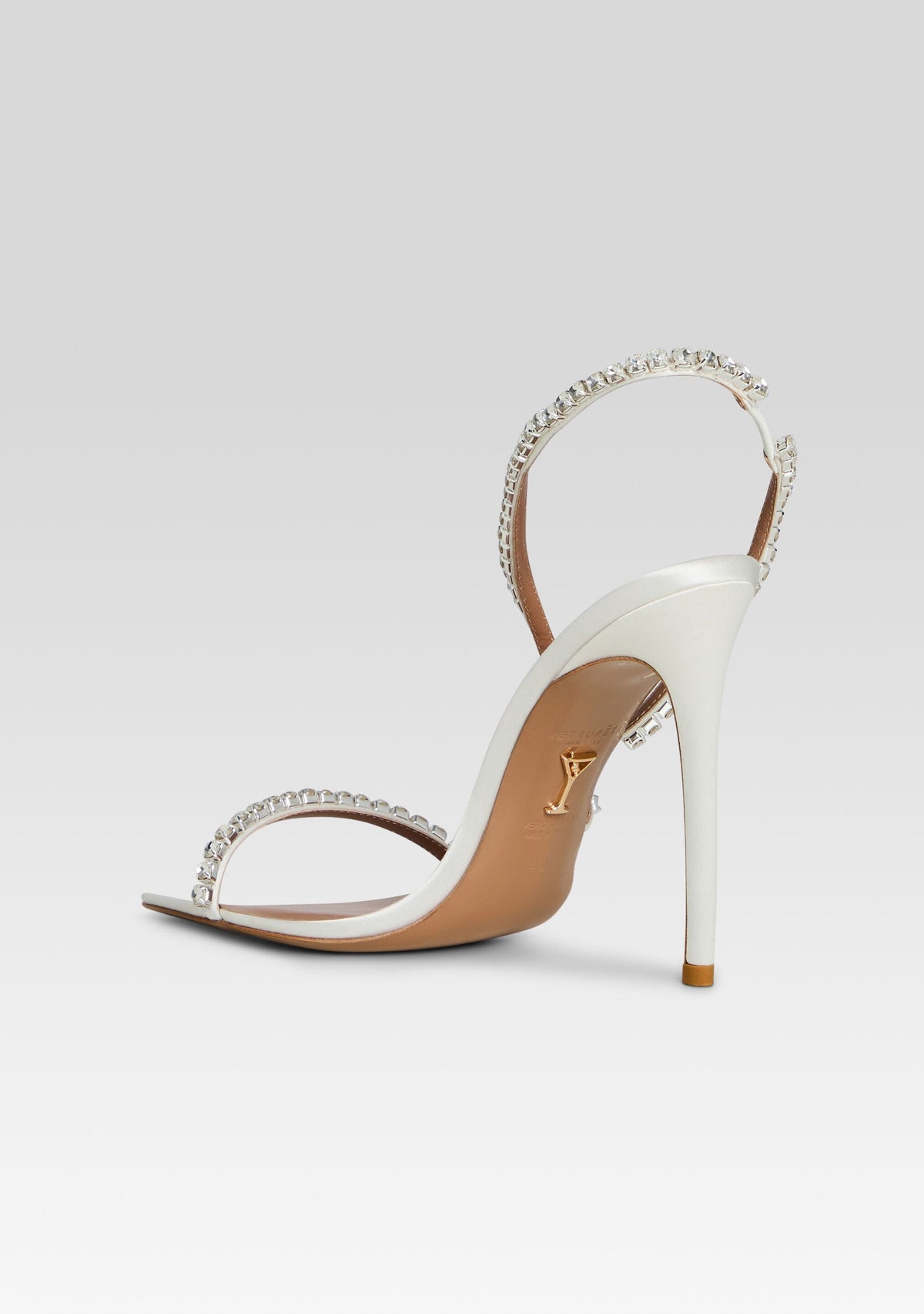 Erminia Embellished Sandal by retrofête in White/Crystal, product image 5