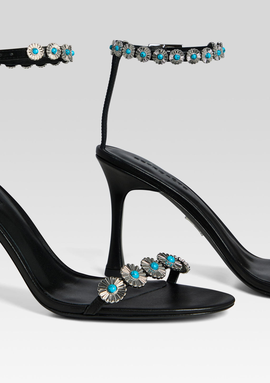 Felice Embellished Heel by retrofête in Black/Turquoise, product image 2