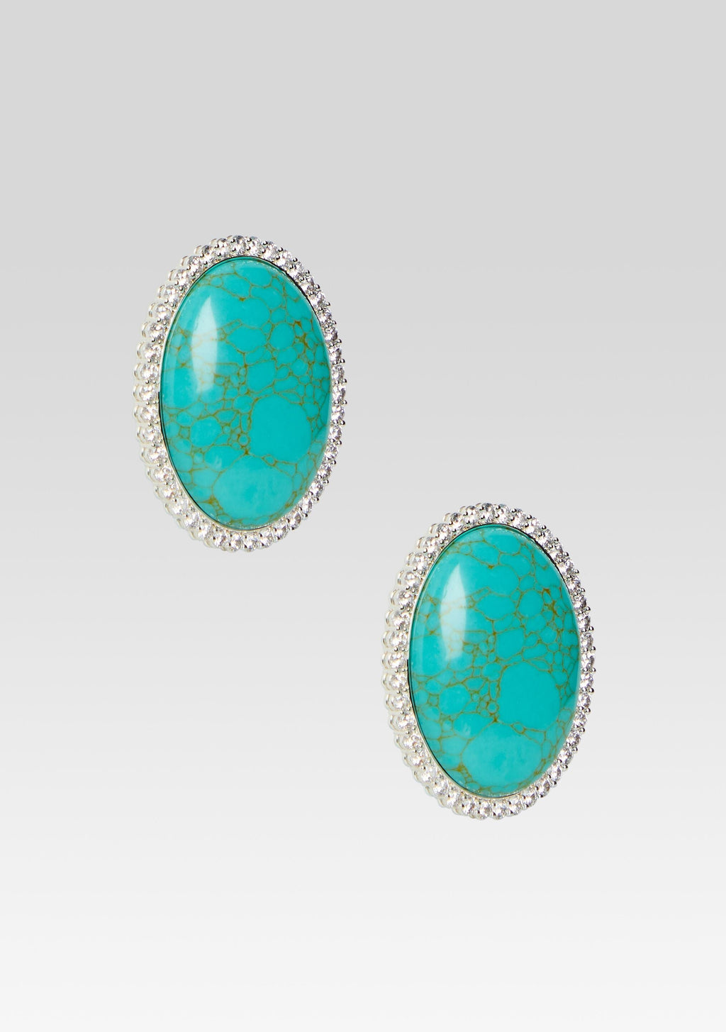 Fillipa Embellished Earrings by retrofête in Turquoise, product image 2