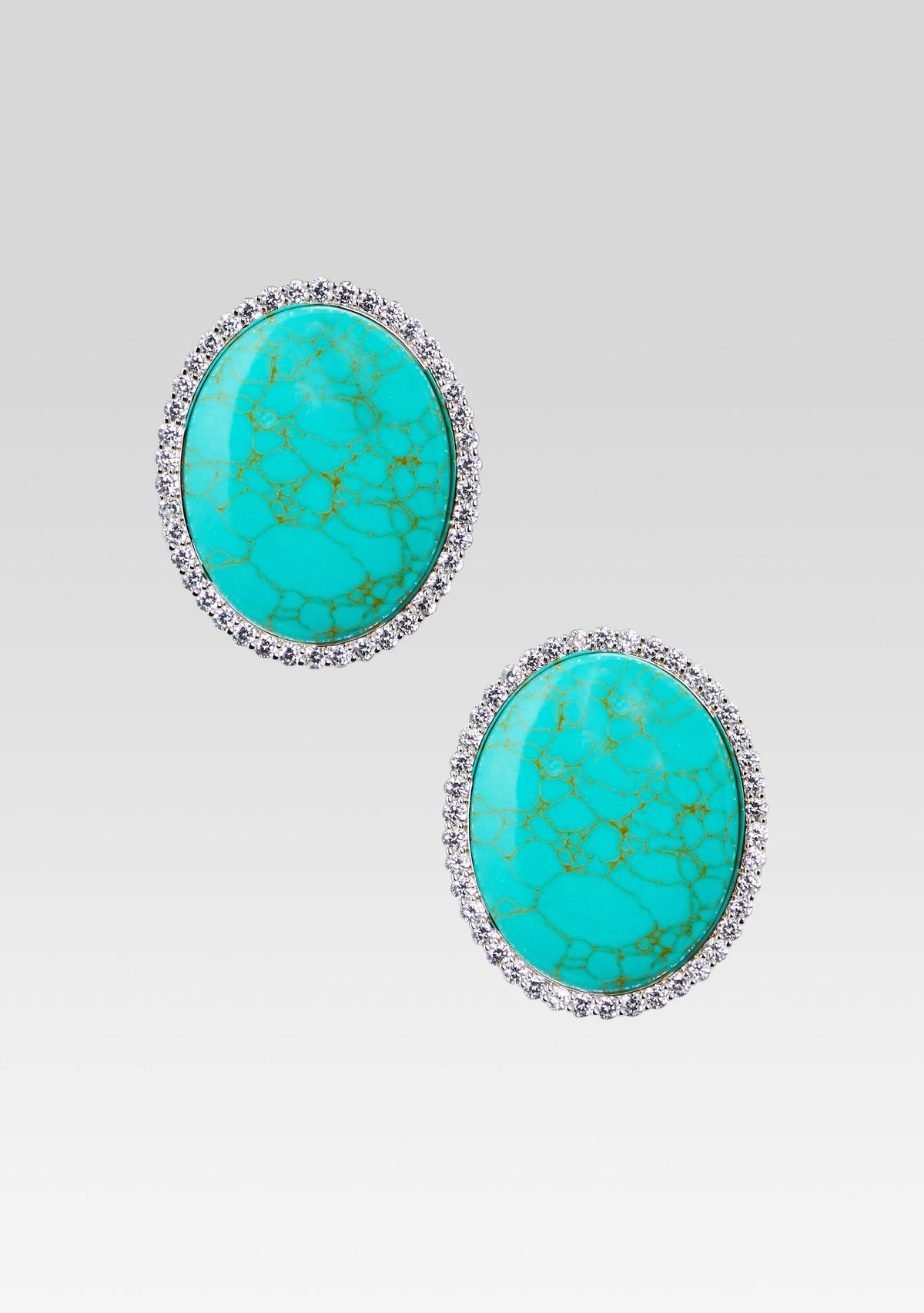 Fillipa Embellished Earrings by retrofête in Turquoise, product image 1