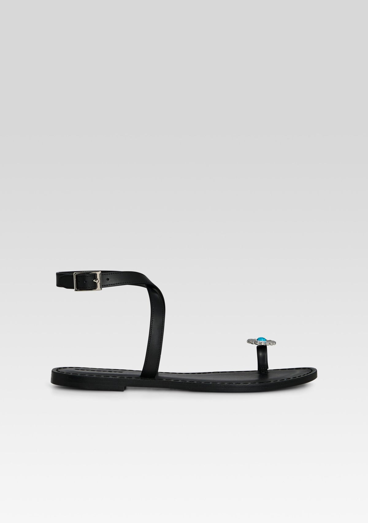 Grazia Sandal by retrofête in Black/Turquoise, product image 1