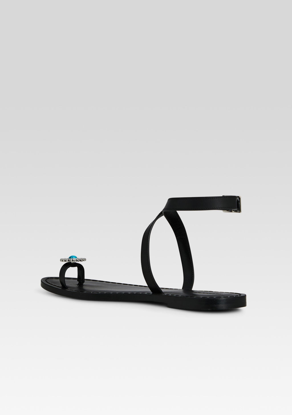Grazia Sandal by retrofête in Black/Turquoise, product image 5