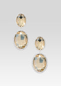 Hilma Gemstone Drop Earrings by retrofête in Gold, product image 1