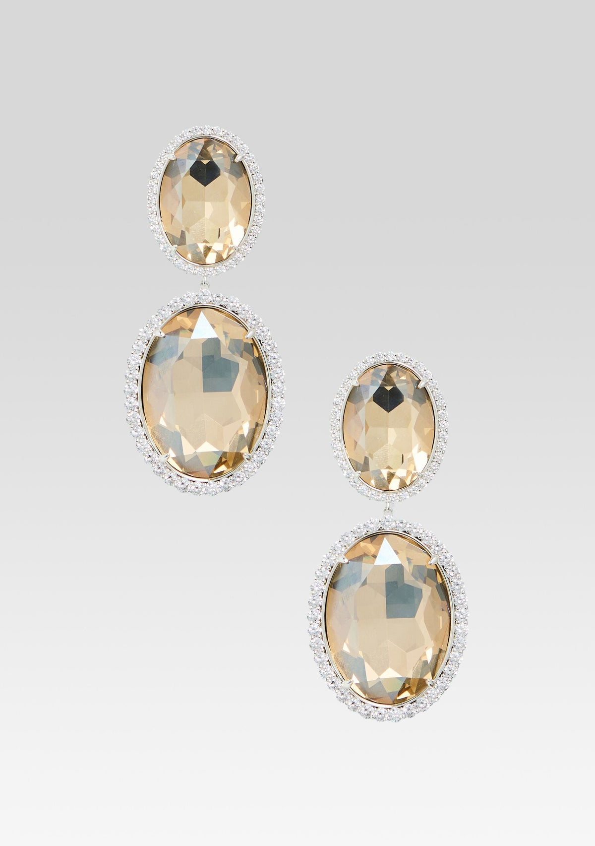 Hilma Gemstone Drop Earrings by retrofête in Gold, product image 1