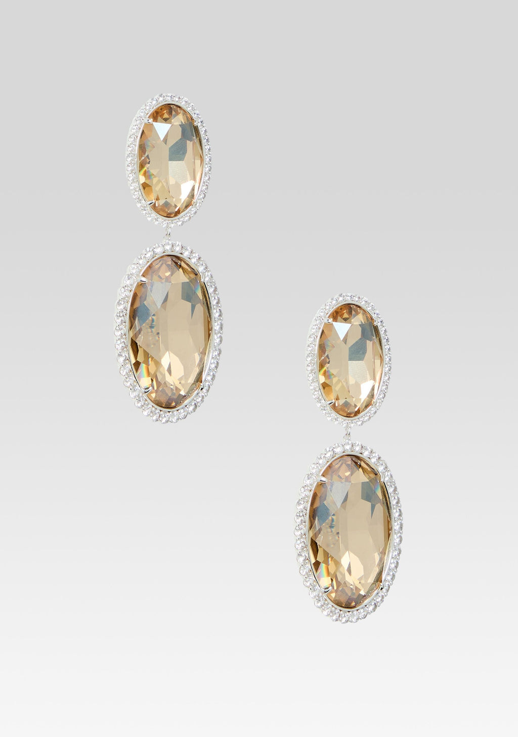Hilma Gemstone Drop Earrings by retrofête in Gold, product image 3