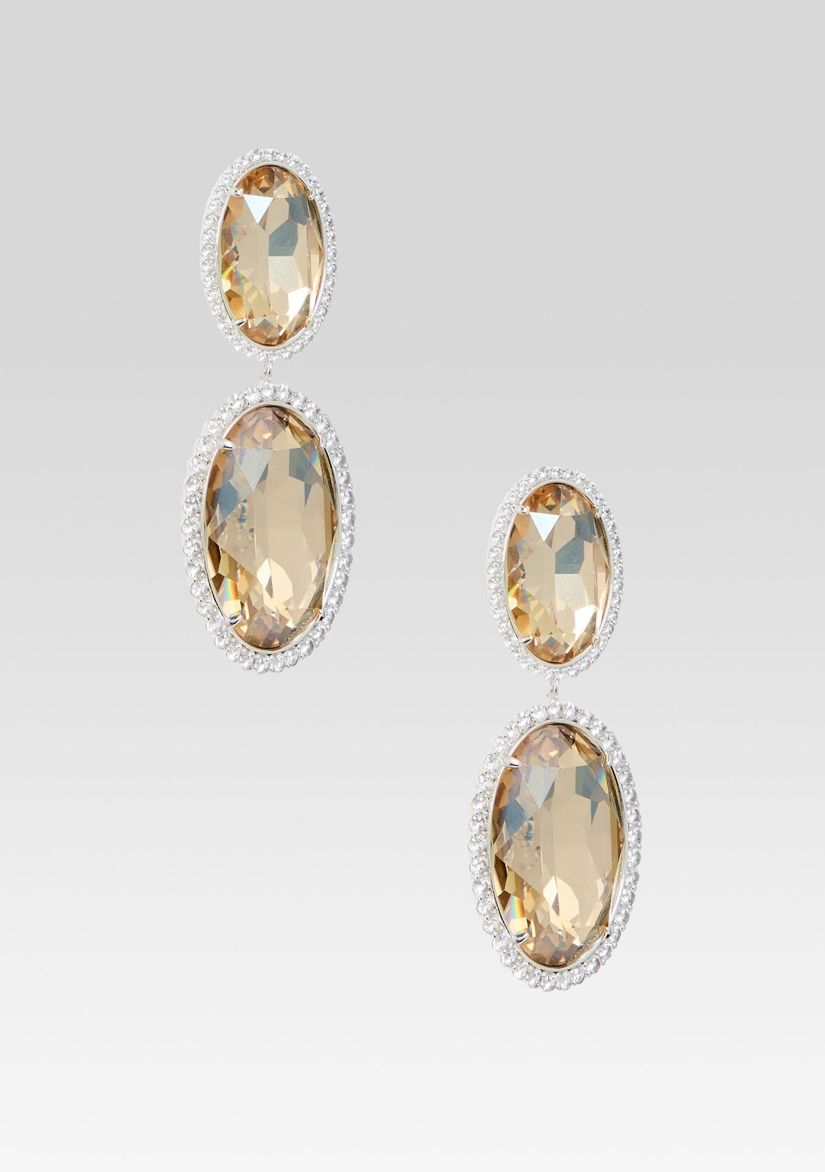 Hilma Gemstone Drop Earrings by retrofête in Gold, product image 3