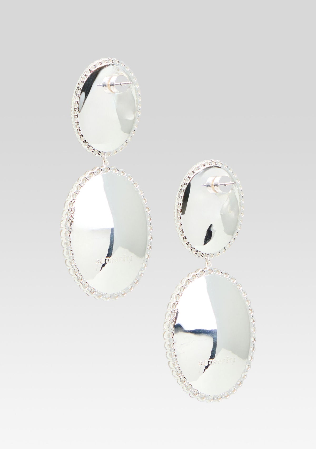 Hilma Gemstone Drop Earrings by retrofête in Gold, product image 4