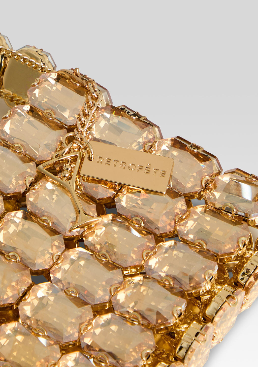 Malka Rhinestone Bag by retrofête in Gold, product image 3