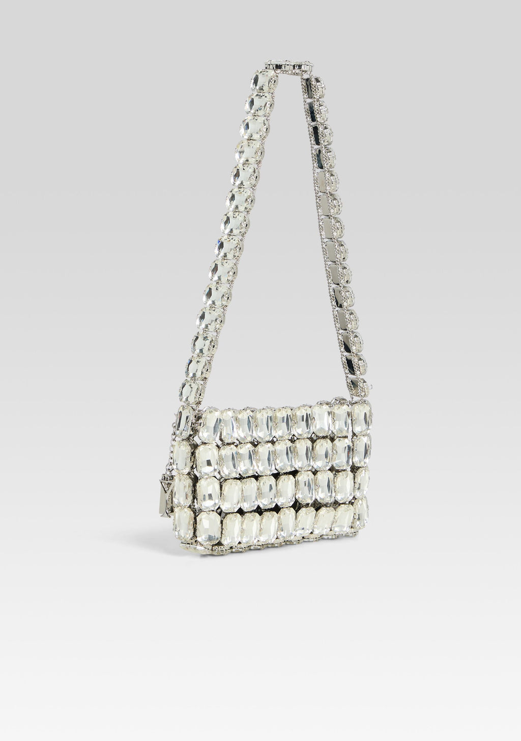 Malka Rhinestone Bag by retrofête in Silver, product image 4