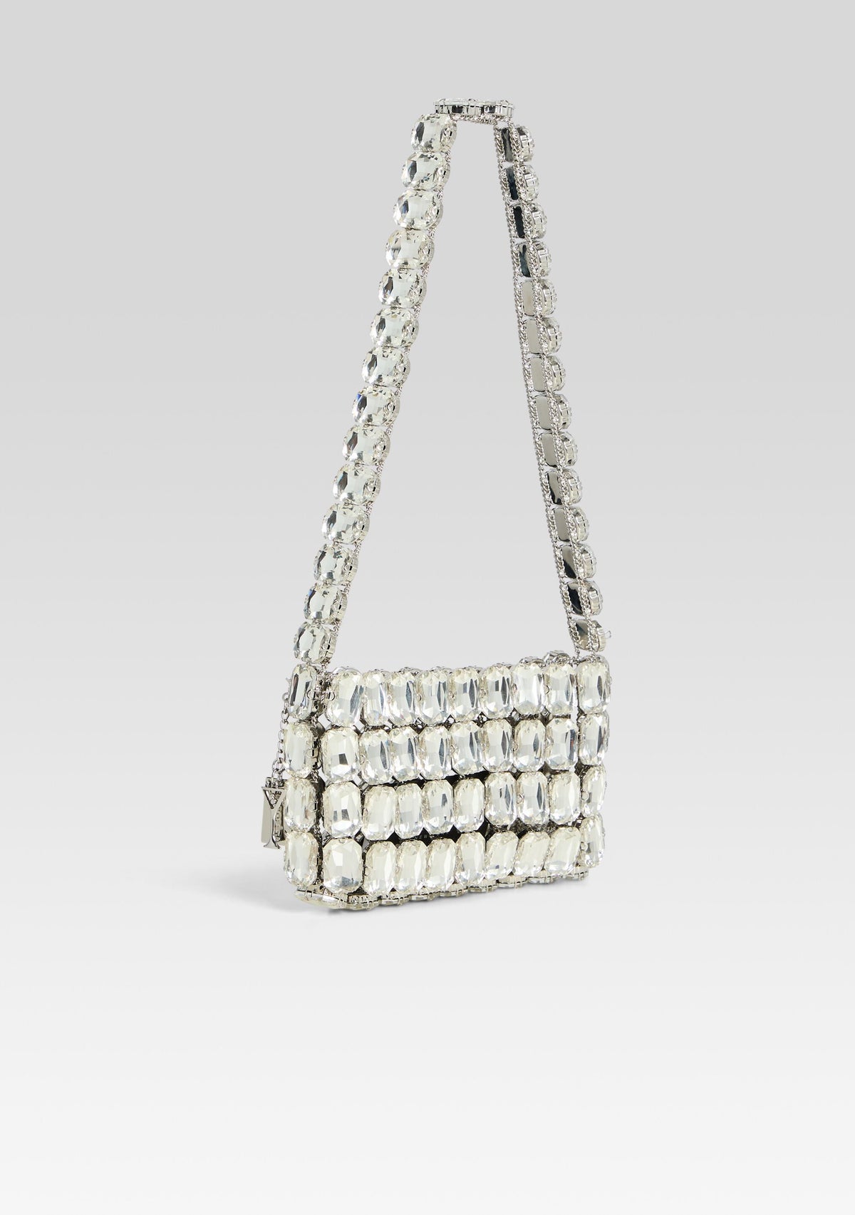 Malka Rhinestone Bag by retrofête in Silver, product image 4