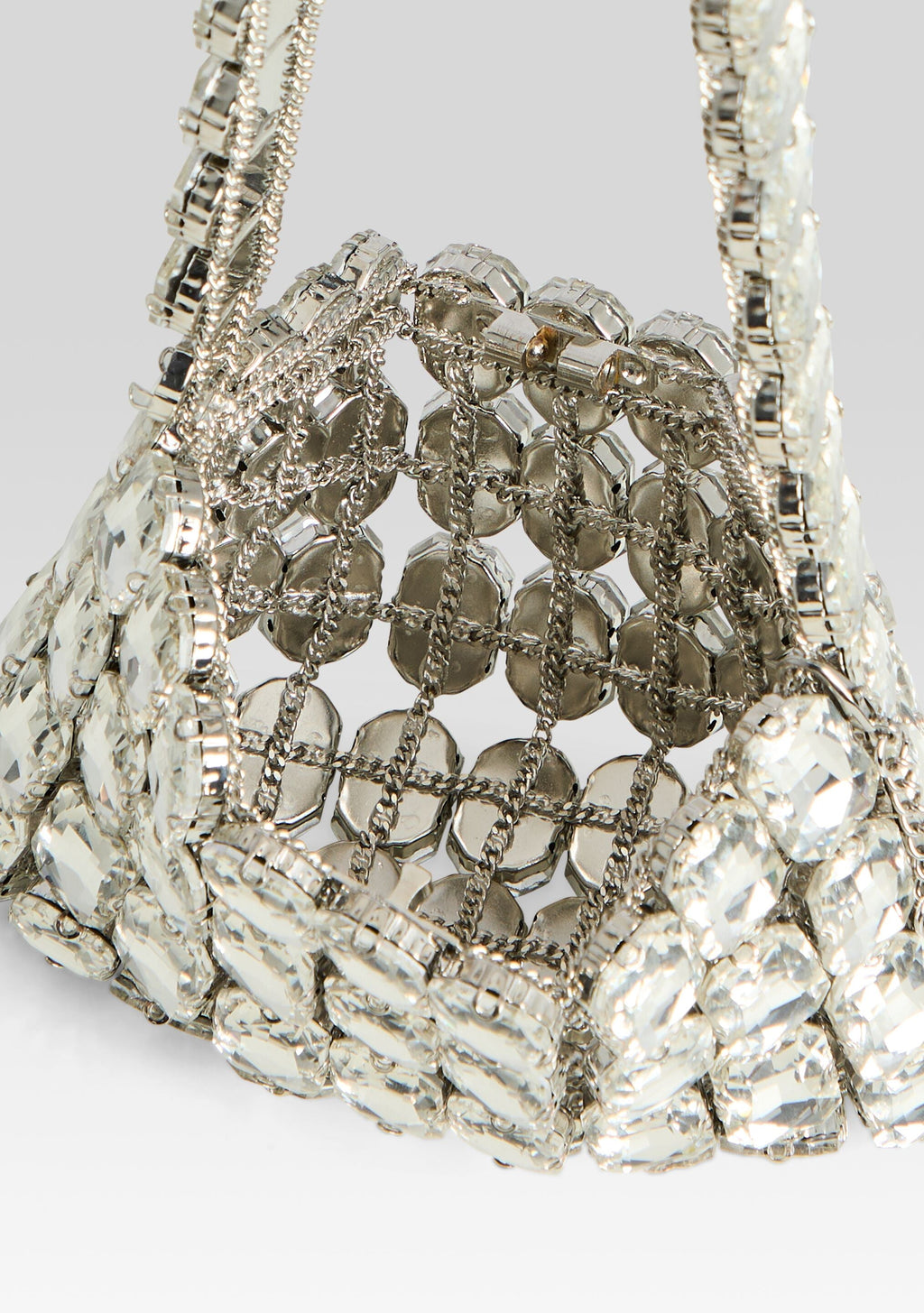 Malka Rhinestone Bag by retrofête in Silver, product image 3