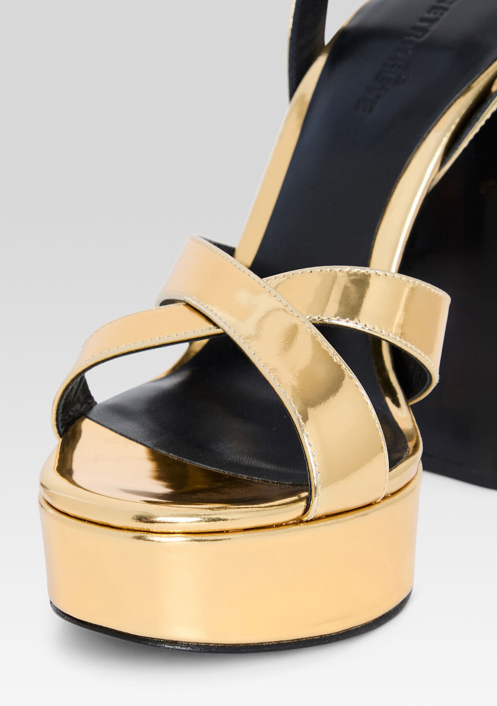 Melodia Platform Sandal by retrofête in Gold Mirror, product image 3