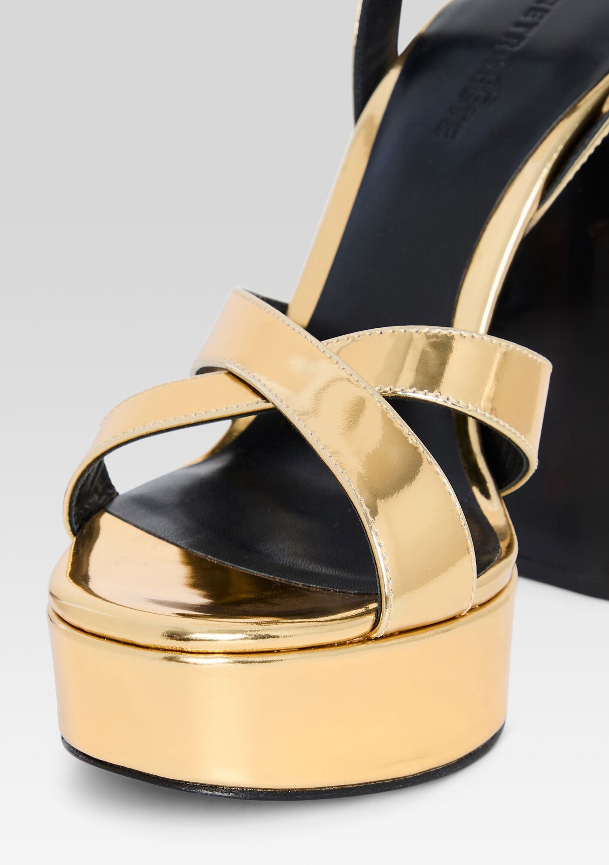 Melodia Platform Sandal by retrofête in Gold Mirror, product image 3