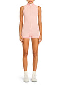 Pina Knit Romper by SEROYA in Peach Pink/ Eggshell, product image 1