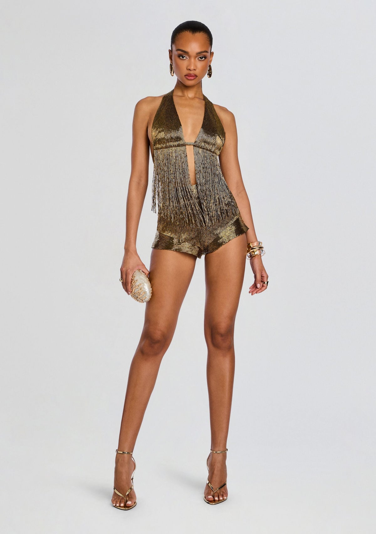 Sereya Embellished Top by retrofête in Ochre, product image 2