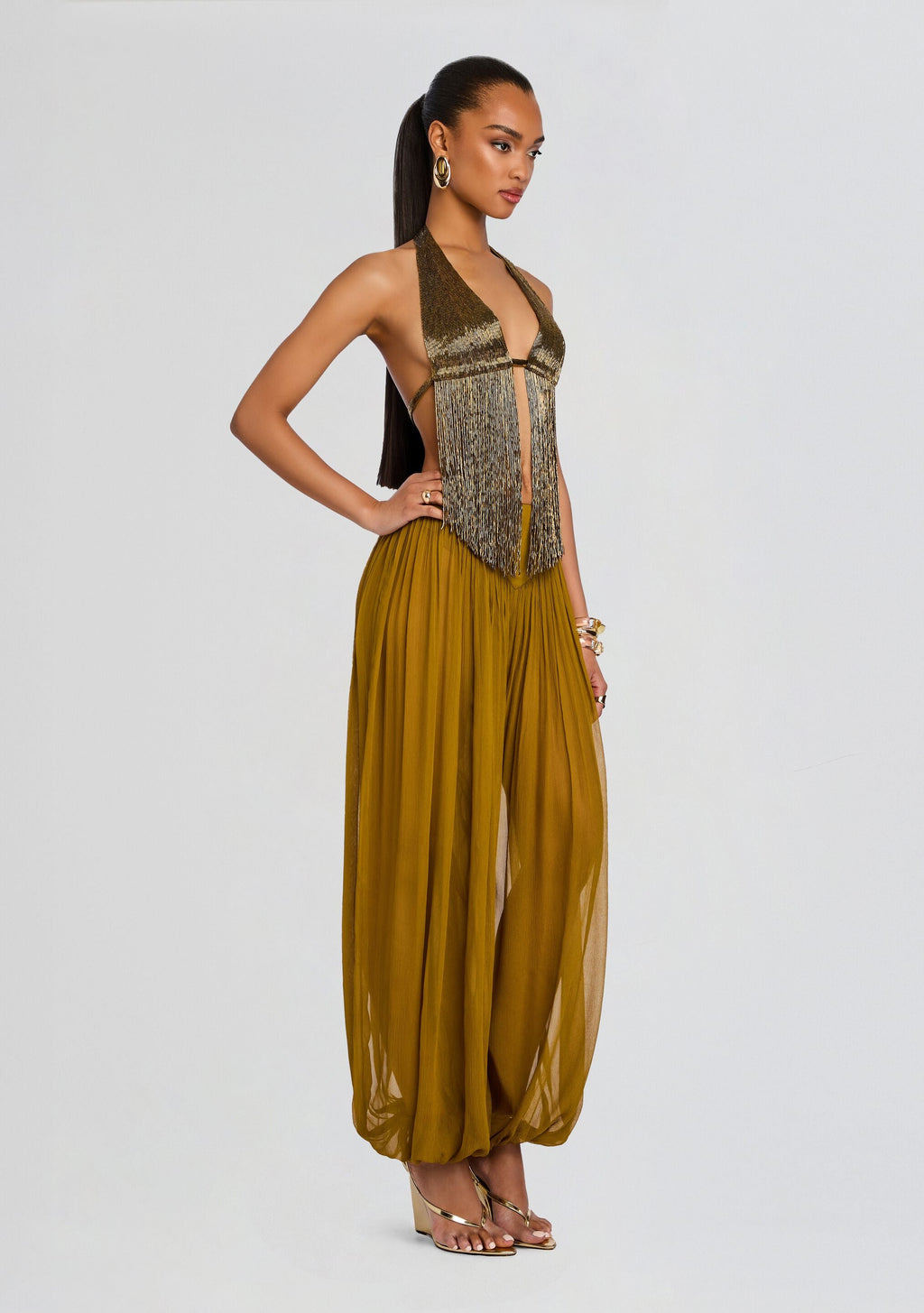 Sereya Embellished Top by retrofête in Ochre, product image 4