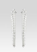 Snake Skin Crystal Earrings by Retrofête X Keren Wolf in Silver, product image 1